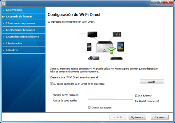 Configurar la red inalámbrica